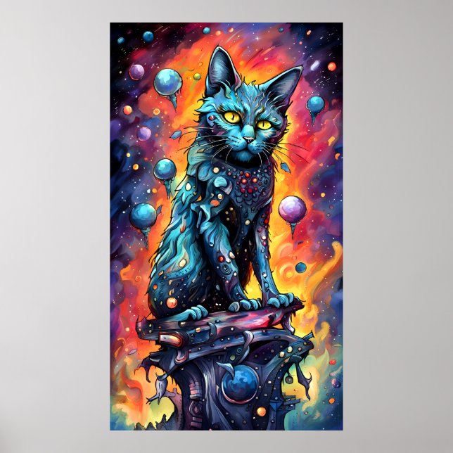 Póster Gato azul I (Frente)