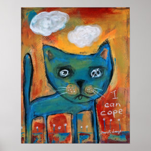 Póster Gato azul - Puedo Copiar