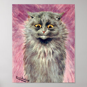 Póster Gato azul ruso Louis Wain