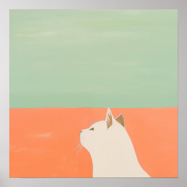 Póster Gato blanco (Frente)