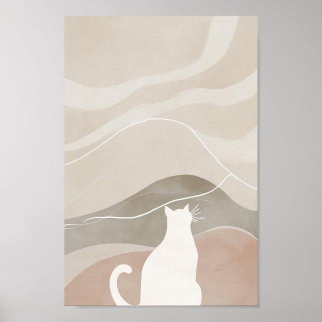 Póster Gato blanco (Frente)
