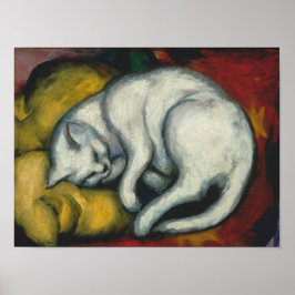 Póster Gato blanco, Franz Marc
