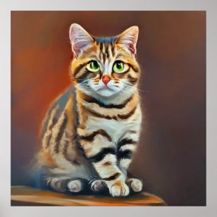 Póster Gato Bobtail americano