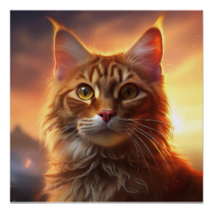 Póster Gato Bobtail Kuriliano