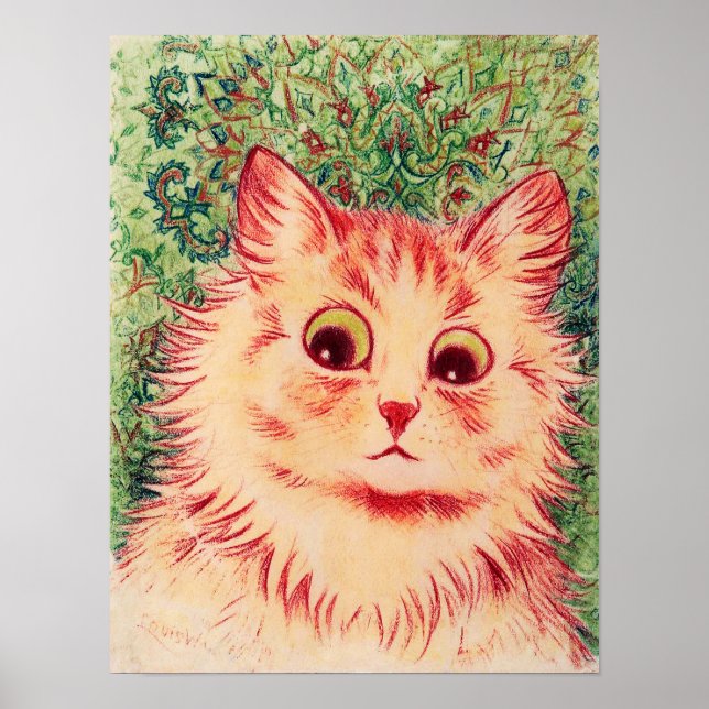 Póster Gato caleidoscopio, Louis Wain (Frente)