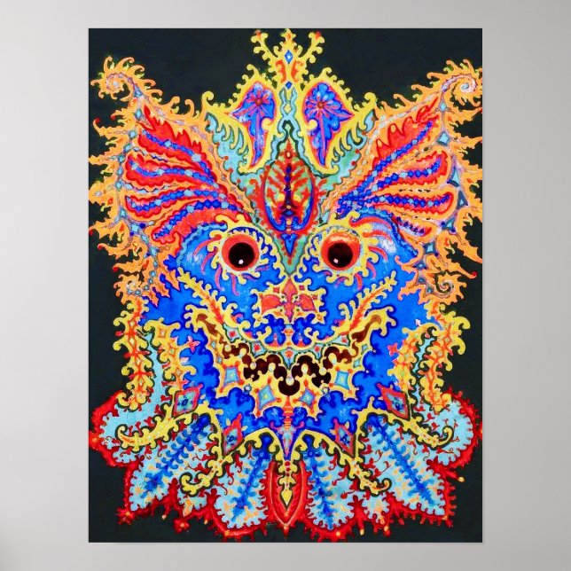 Póster Gato caleidoscopio, Louis Wain (Frente)