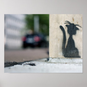 Póster gato callejero