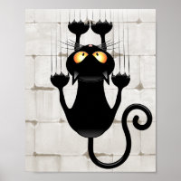 Gato cayendo en el divertido personaje de la caric
