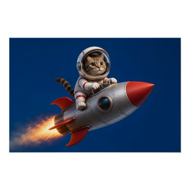 Póster Gato Cohete (Anverso)
