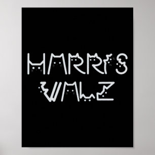 Póster Gato cómico de Waltz 2024 Kamala Harris Tim Wa