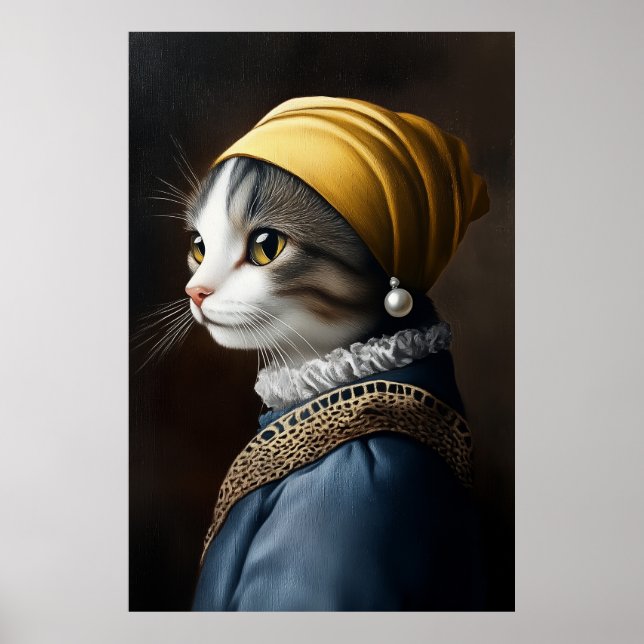 Póster Gato con la Perla (Frente)