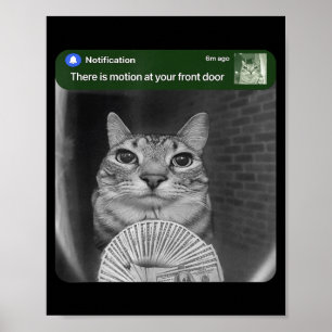 Póster Gato con meme de movimiento
