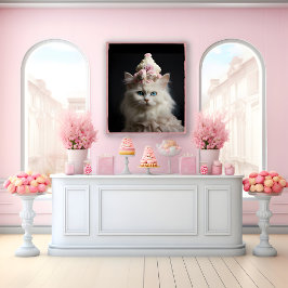 Póster Gato con ojos azules
