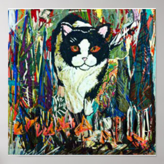 Póster Gato con título