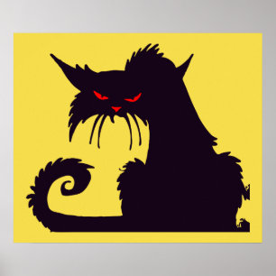 Póster Gato Con Un Poster De Actitud
