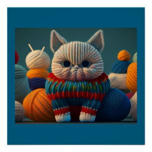 Póster Gato Con Una Actitud "A" Capital