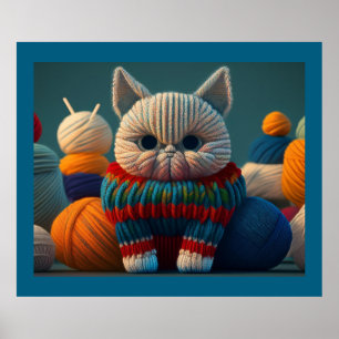 Póster Gato Con Una Actitud "A" Capital