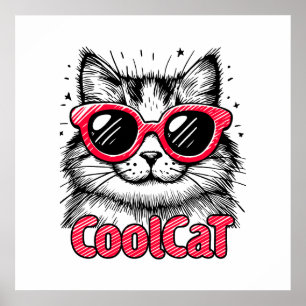 Póster Gato Cool 1