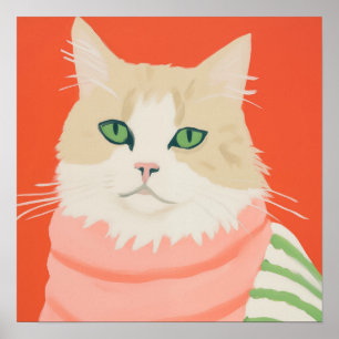 Póster Gato Cute Boho