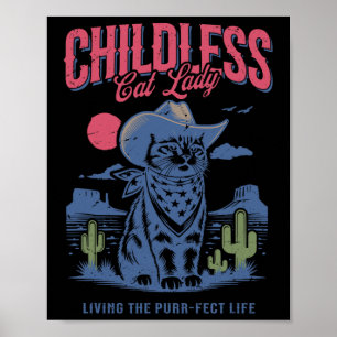 Póster Gato Dama De Gato De Kamala Harris Cat Lover Cowbo