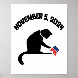 Póster Gato Damas De Kamala Harris