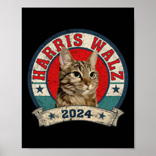 Póster Gato Damas De Kamala Harris Tim Wheimer Elecciones