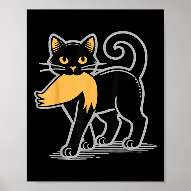 Póster Gato Damas Para Kamala Harris Donald Trump 2024 Sa (Frente)