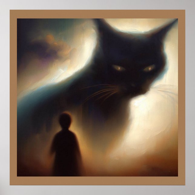 Póster Gato de animal espiritual 1 (Frente)