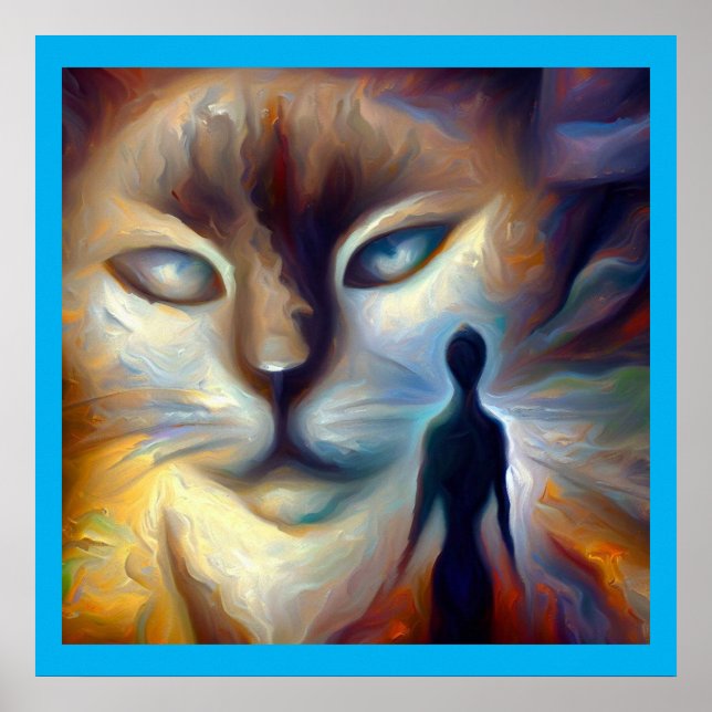 Póster Gato de animal espiritual 3 (Frente)