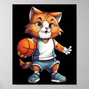 Póster Gato de baloncesto