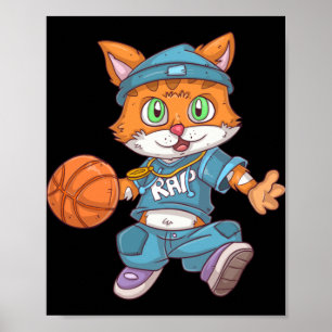 Póster Gato de baloncesto