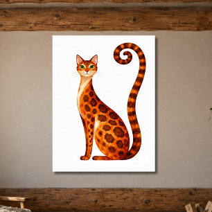 Póster Gato de Bengala Caprichoso