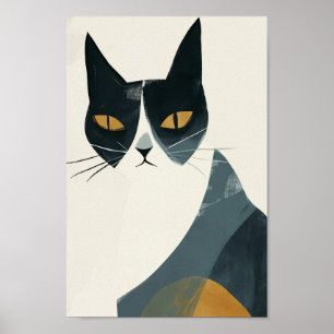 Póster Gato de Boho Feliz
