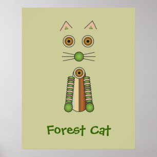 Póster Gato de bosque