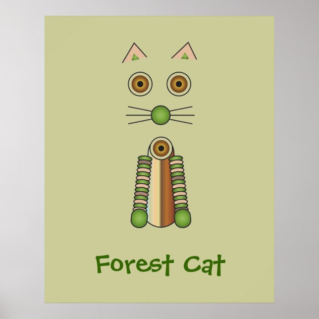 Póster Gato de bosque (Frente)