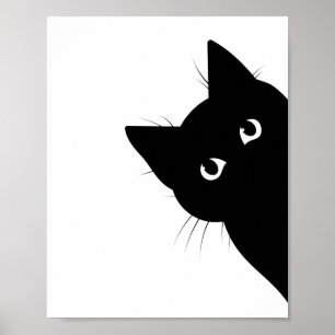 Póster Gato de cara negra