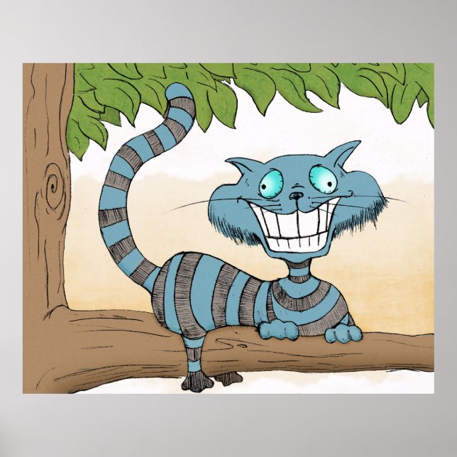 Póster Gato de Cheshire (Frente)