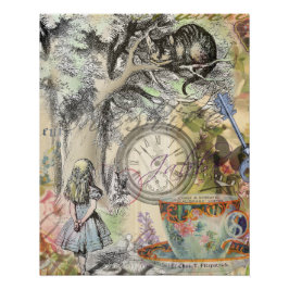 Póster Gato de Cheshire Alice en el País de las Maravilla
