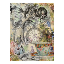 Póster Gato de Cheshire Alice en el País de las Maravilla