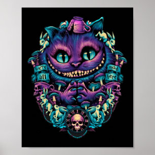 Póster Gato De Cheshire Alicia En Gráfico De Maravillas