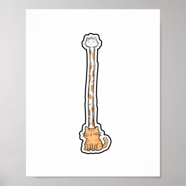 Póster Gato de Cuello Largo (Frente)