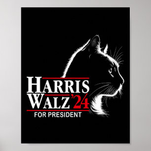 Póster Gato De Damas Harris Wheimer 24 Para Las Eleccione