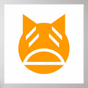 Póster Gato de Emoji cansado