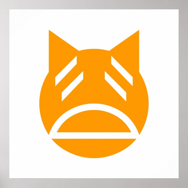 Póster Gato de Emoji cansado (Frente)