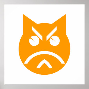 Póster Gato de Emoji de puentes