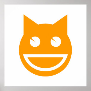 Póster Gato de Emoji sonriente