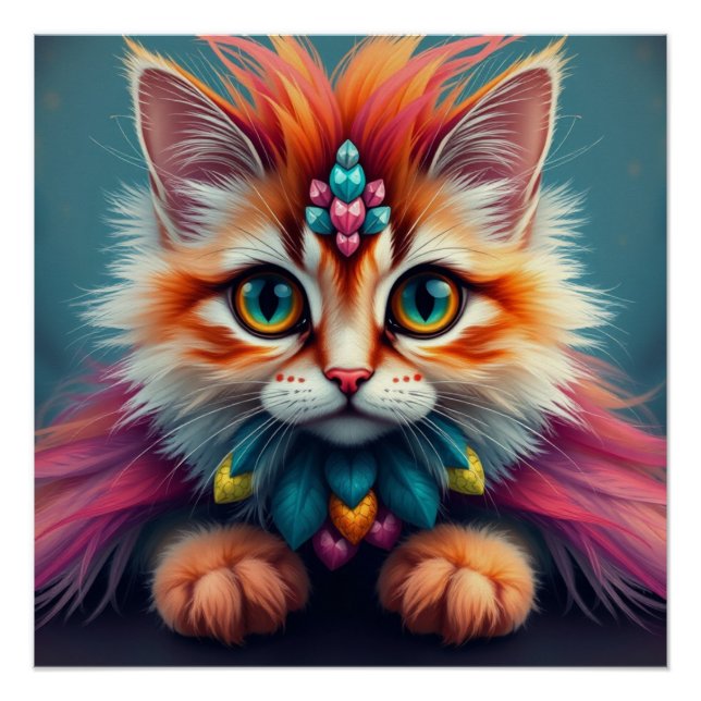 Póster Gato de fantasía (Anverso)