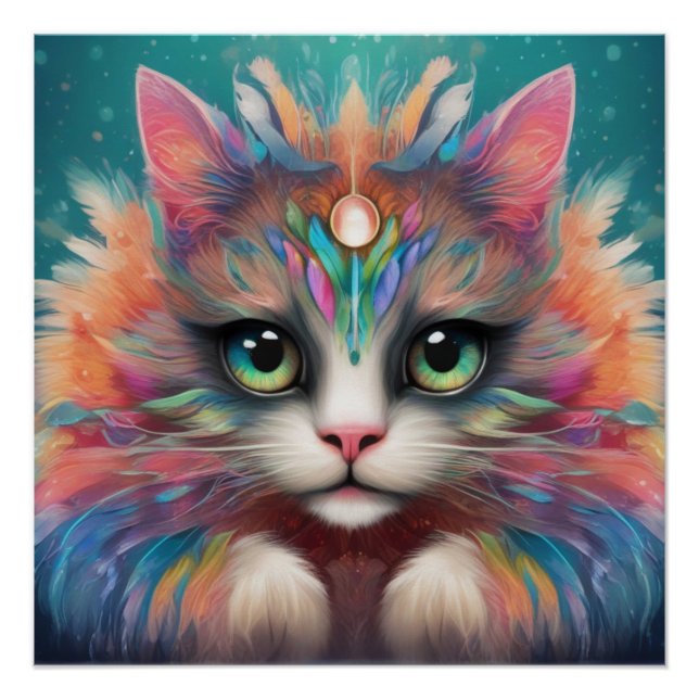 Póster Gato de fantasía (Anverso)