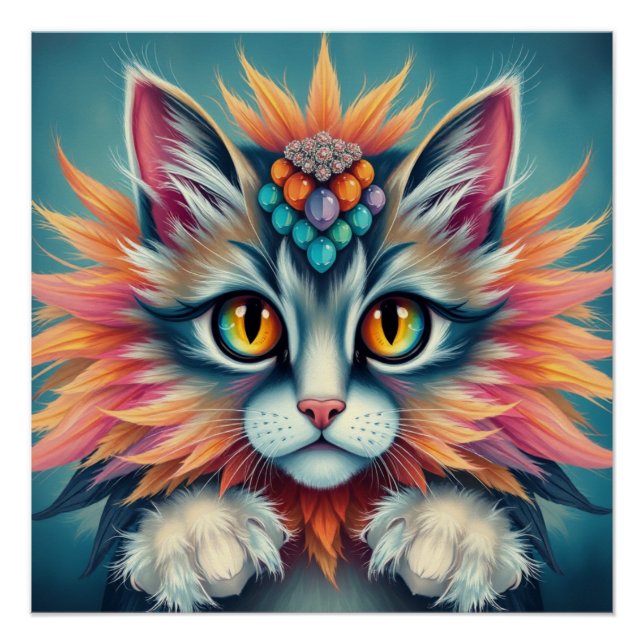 Póster Gato de fantasía (Anverso)