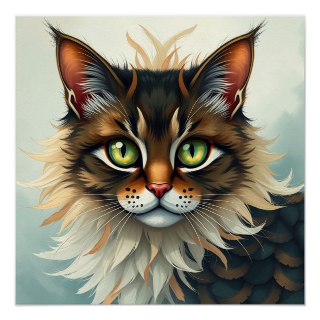 Póster Gato de fantasía (Anverso)